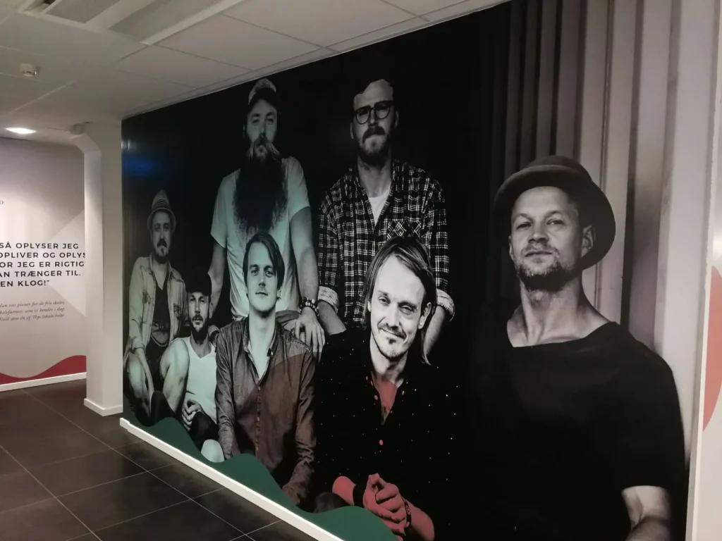 Vægfolie med stort fotoprint